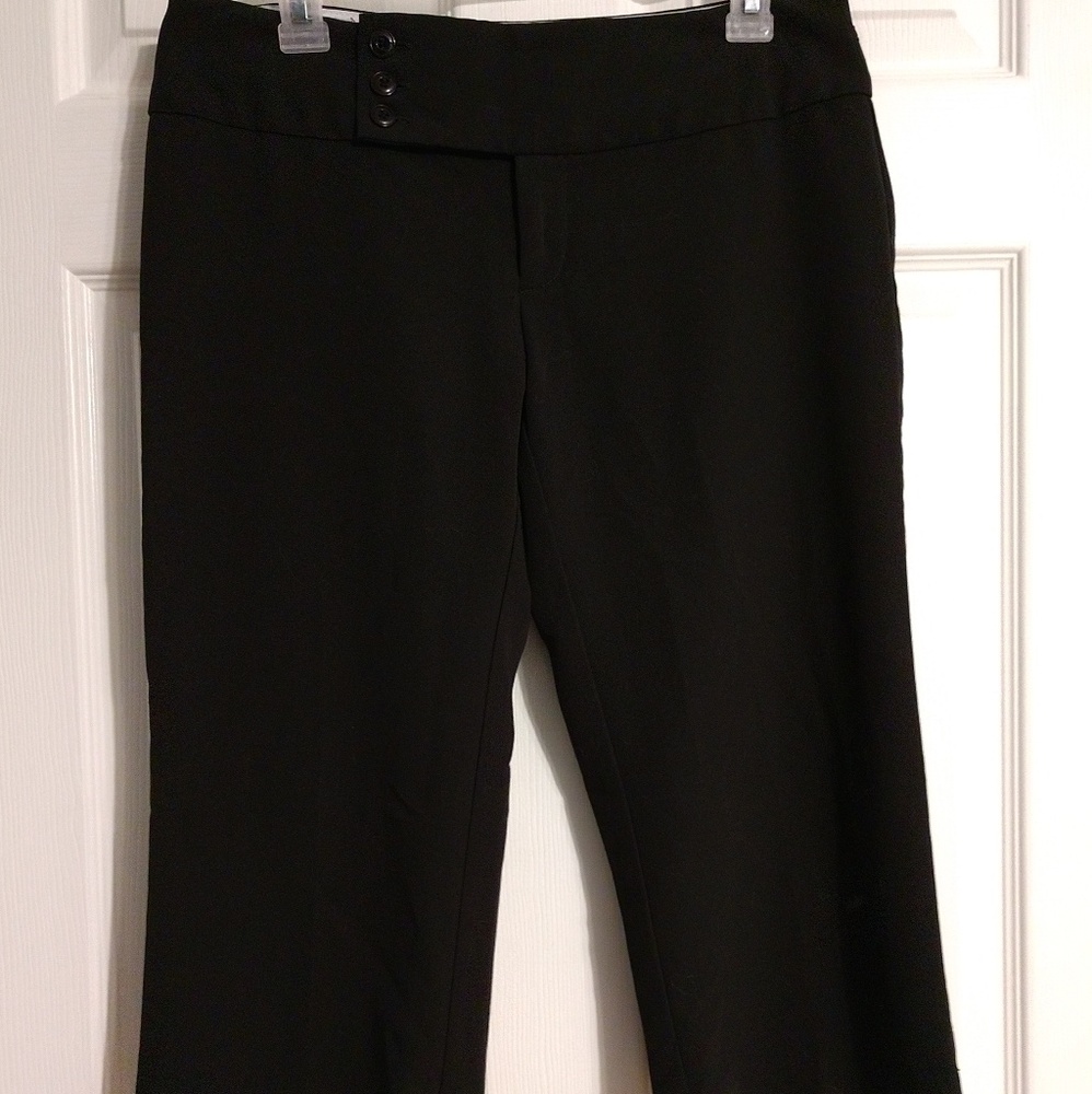 Capri length black dress slacks